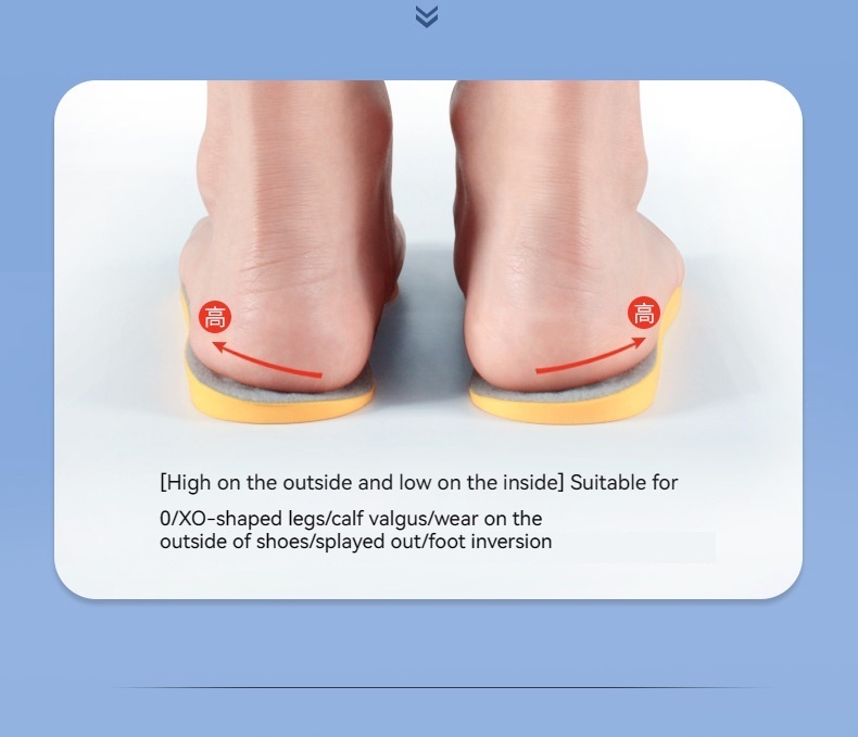 Correction Insole, Inner Outer Eight-Character Foot, Flat Foot Insole ...