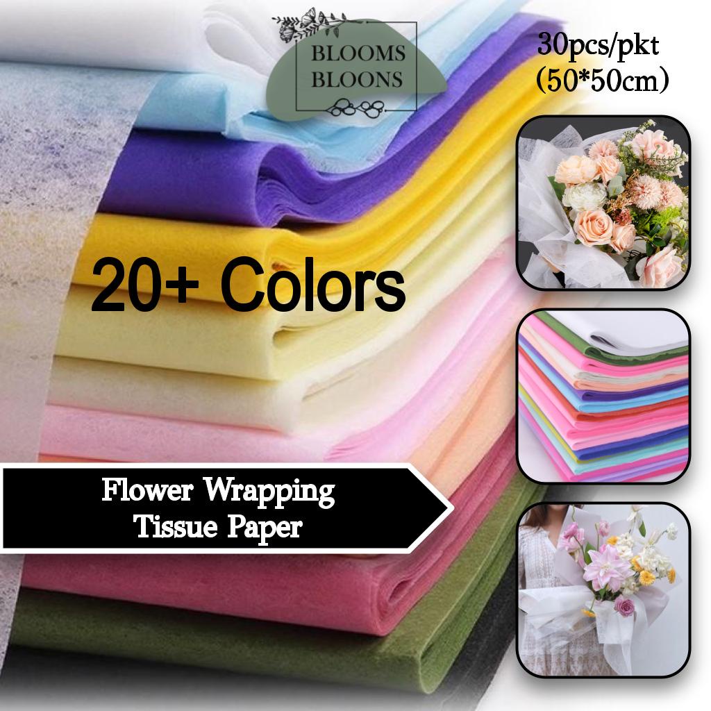 [SG] 30pcs Flower Bouquet Tissue Wrapping Paper Wrapper Gift Wrapping Present Shopee Singapore