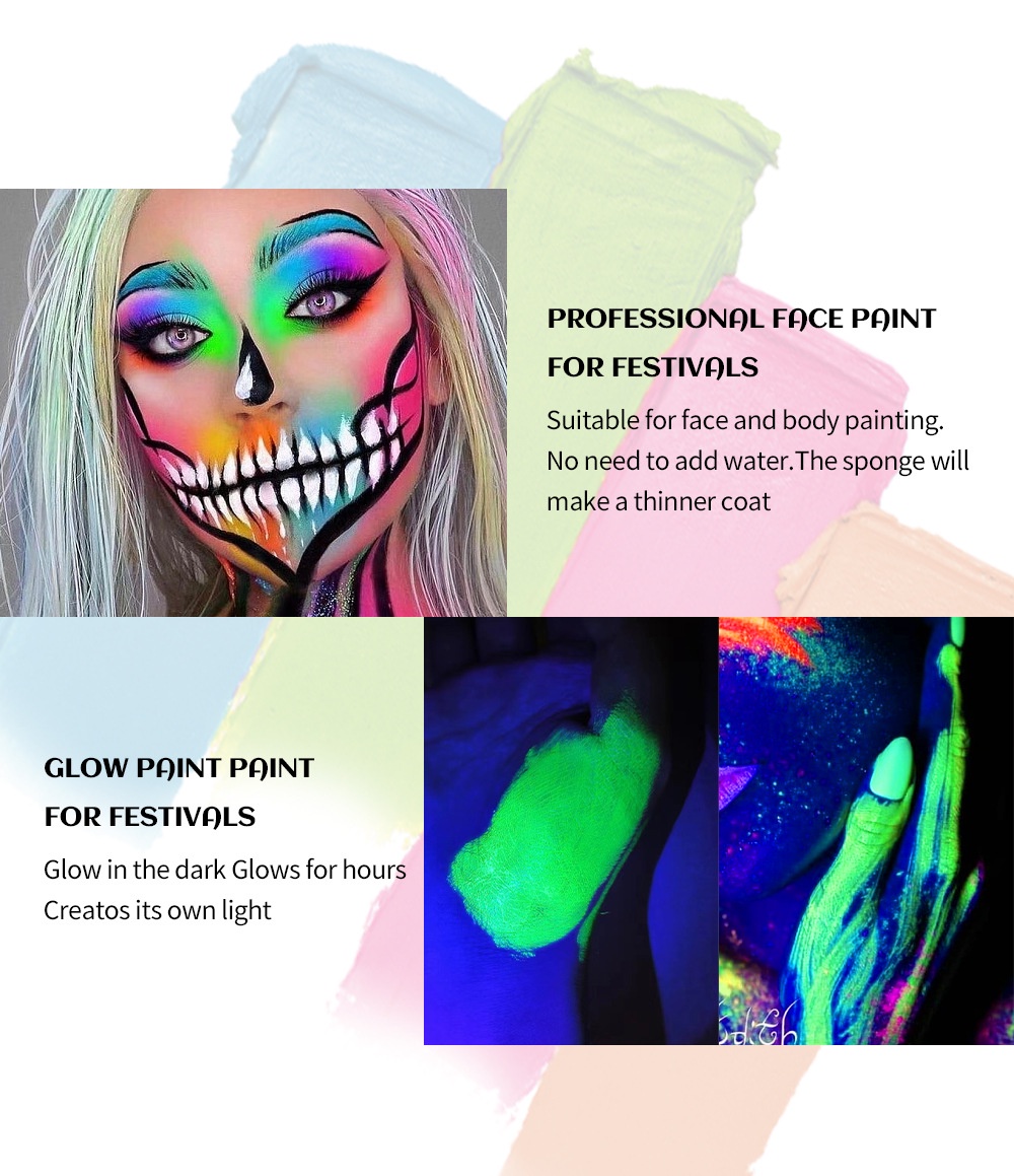 1Pc Halloween Face Body Painting Stick Cream Waterproof UV Light