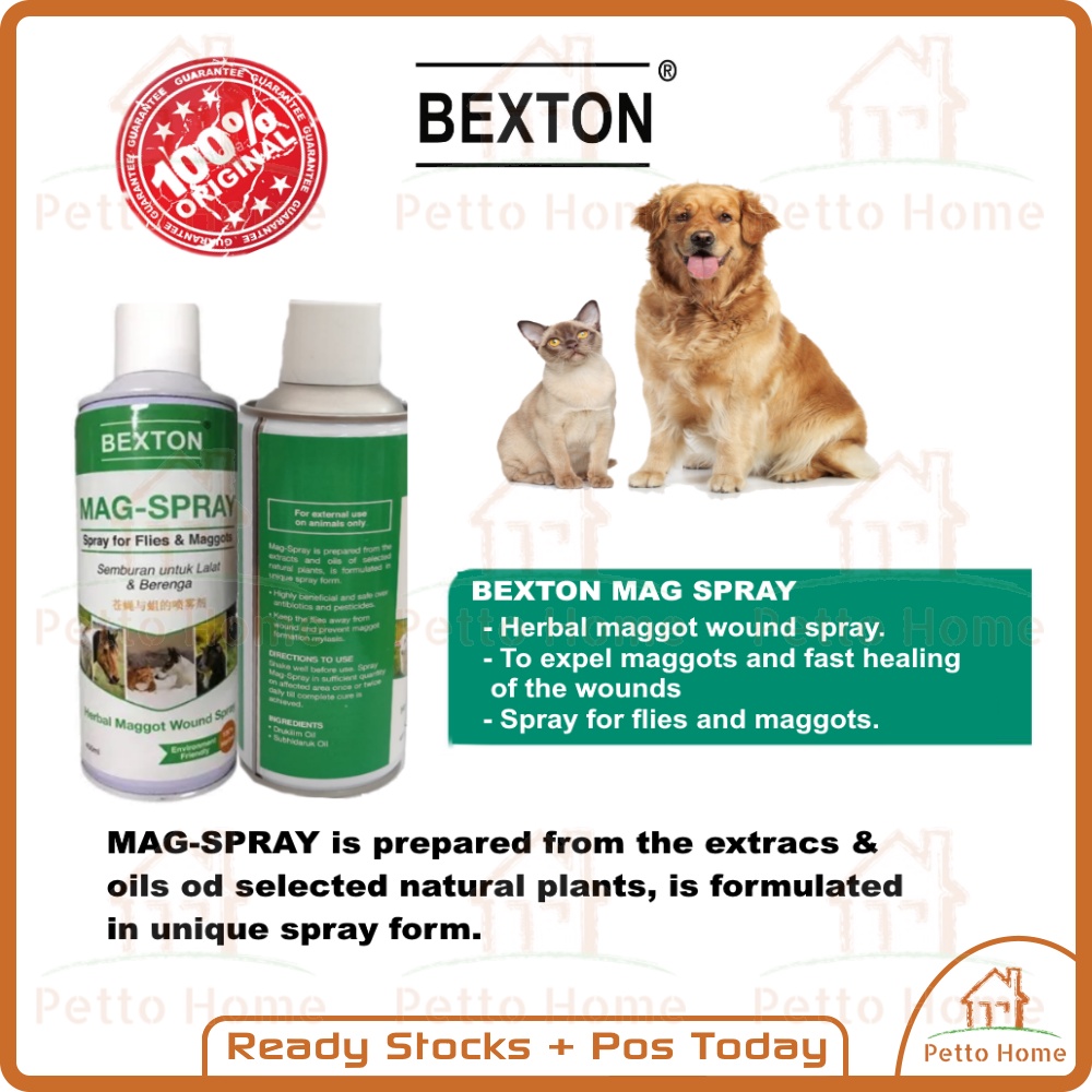 Bexton Mag Spray Maggots Wound Care Spray 400ml Wound Solution Maggots