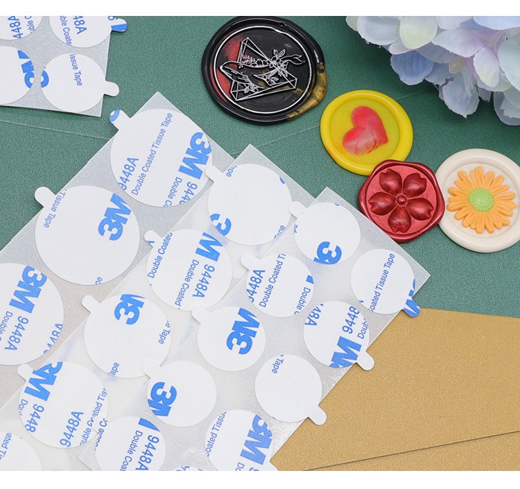 100PCS Double Sided Seal Wax Stamp Stickers Waterproof Self Adhesive ...
