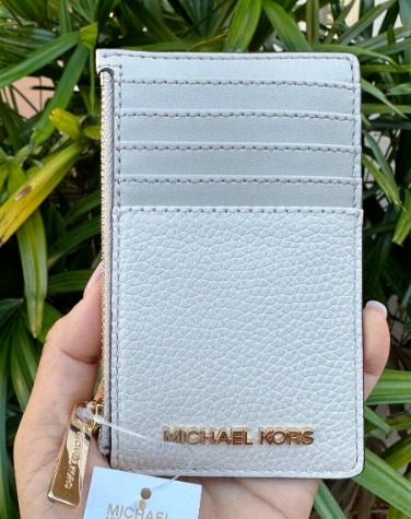 Michael Kors Carmen Medium Flap Bifold Wallet in Signature Brown