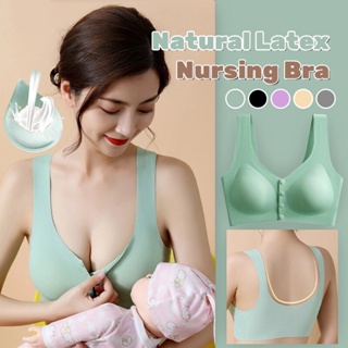2PCS Nursing Bra Plus Size Thin Maternity Bra Latex Breastfeeding Bra For Pregnant  Women Wireless Pregnancy Clothes Summer Underwear 