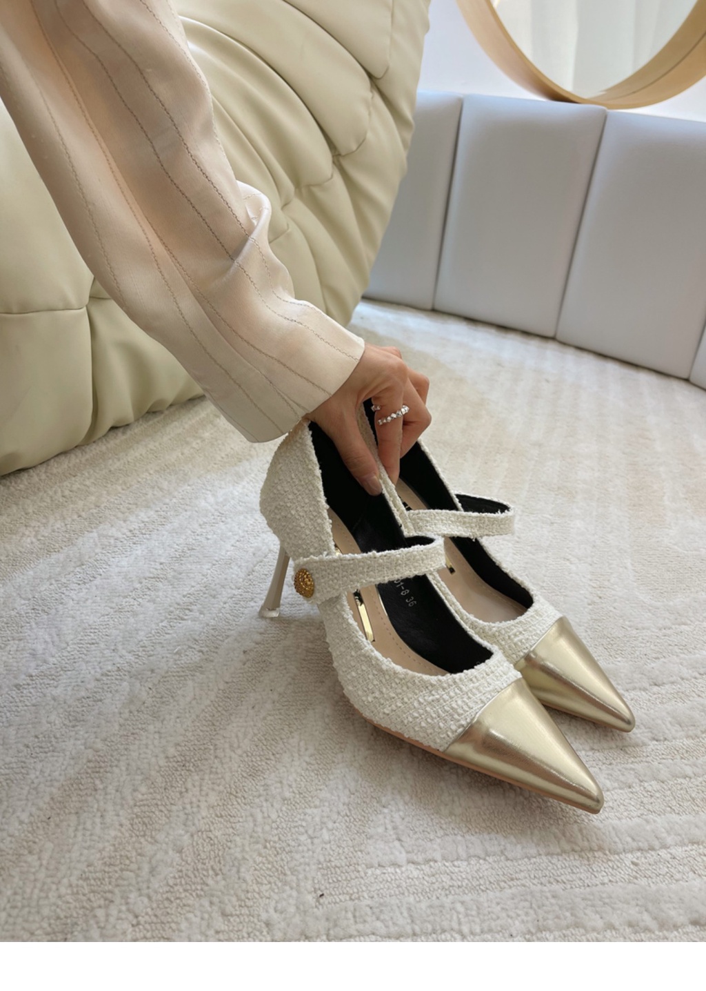 White pointed court on sale shoes