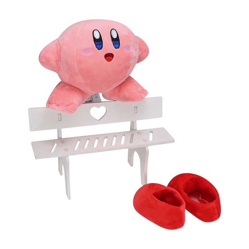 Unique Kirby Cartoon Character Plush Toy In Pink 6inch Big Foot Stuffed Animal With Custom