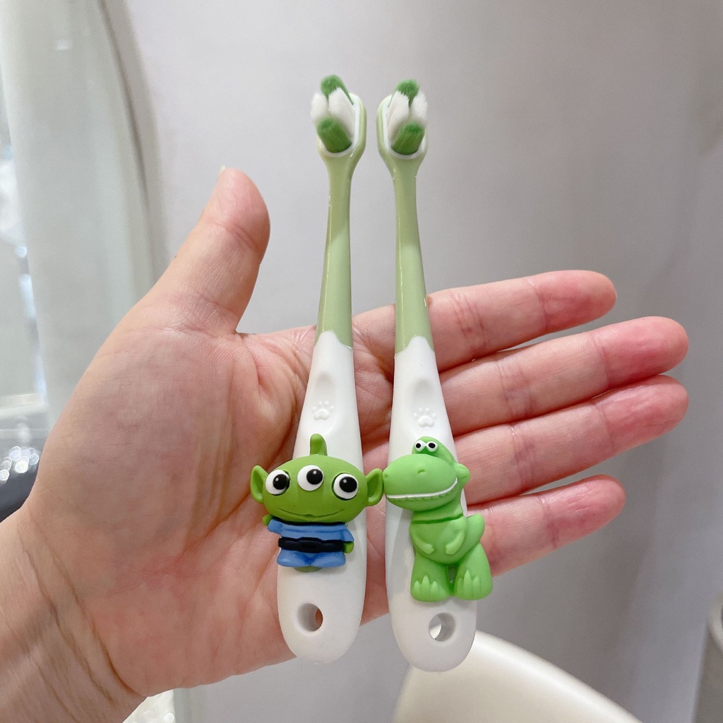 Cartoon Children Toothbrush Dinosaur Buzz Lightyear Thick Handle Soft ...