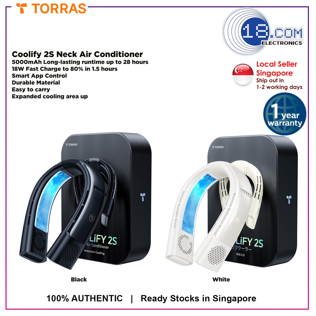 TORRAS COOLIFY 2S Neck Air Conditioner Coolify 2 Upgrade version ...
