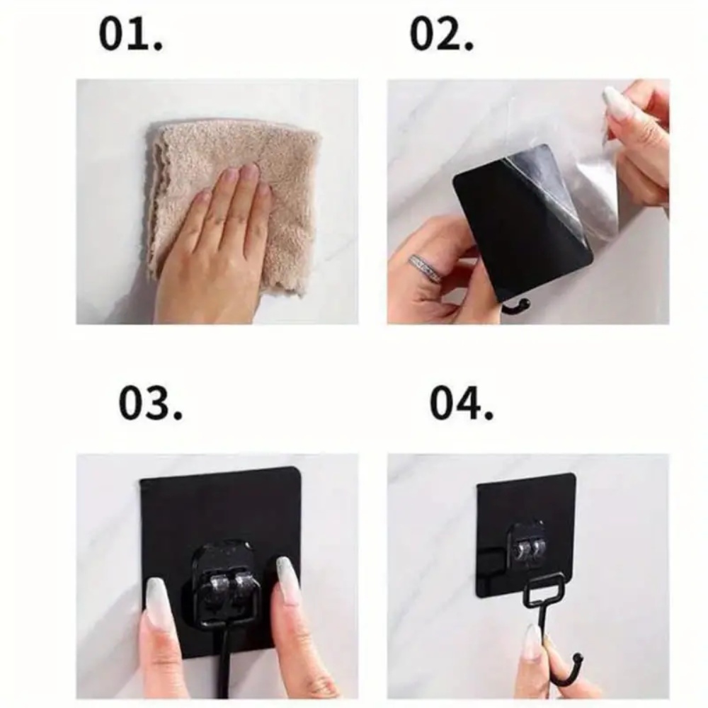 10PCS Large Heavy Duty Wall Hook, Self Adhesive Hanging Hook ...
