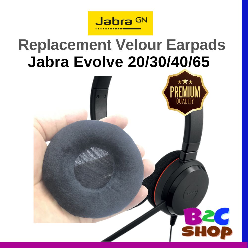 1Pair Jabra Evolve 20 HSC016 Headset Replacement Soft Velour Ear Pads
