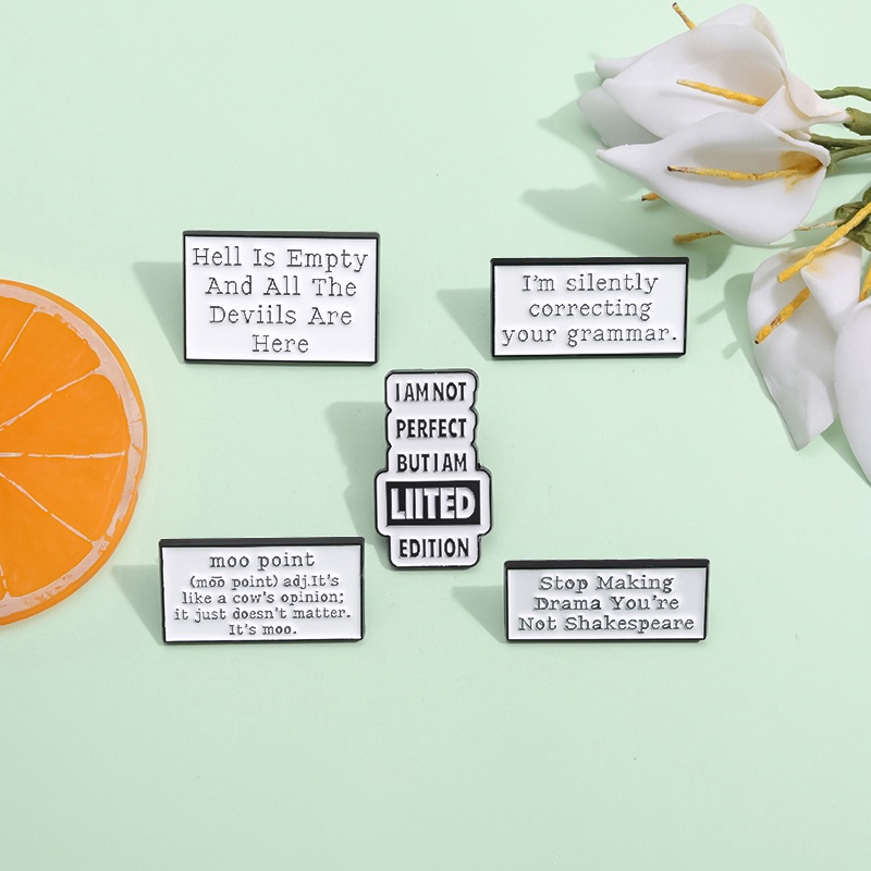 50 Styles of Enamel Pins with English Text Singer Taylor Fan Voting ...