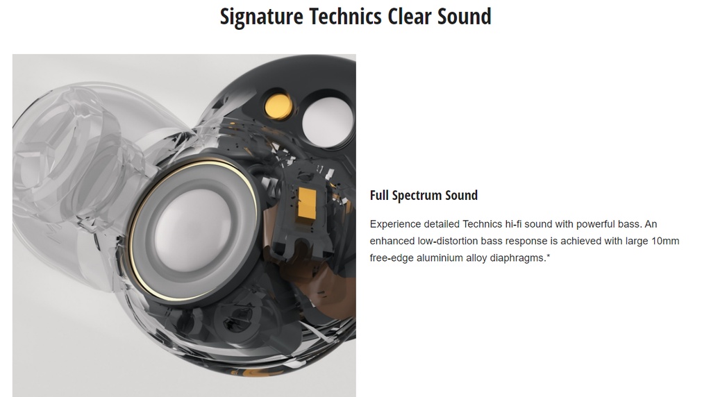 Technics EAH-AZ80 True Wireless Earbuds With Active Noise Cancelling ...
