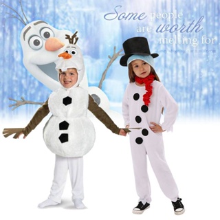 2019 Children Christmas Costume Olaf Cosplay Clothing 3 Piece Set Snowman  Christmas Party Styling Costume