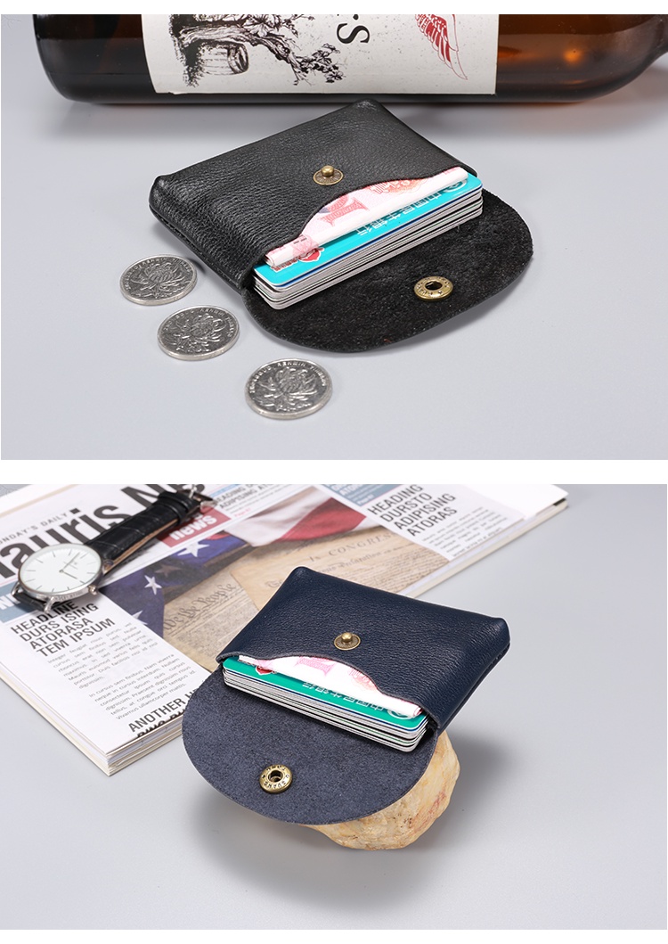 Mini Japanese Korean Handmade Real Leather Small Wallet Mens and Womens ...