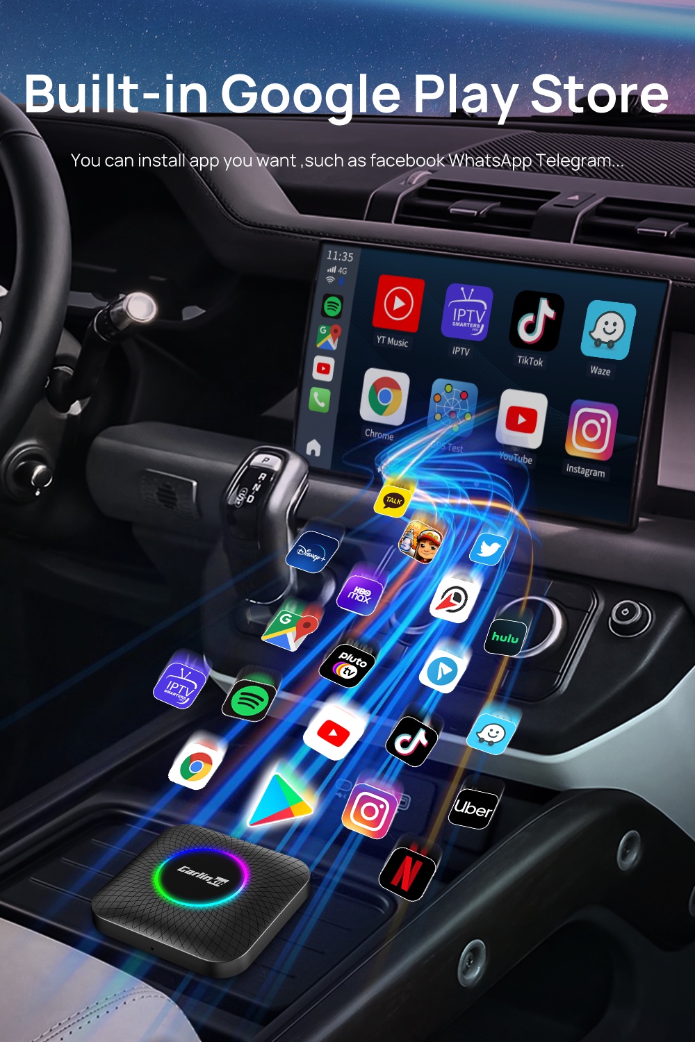 Carlinkit CarPlay Ai Box Plus Android13 QCM 8-Core 8+128GB