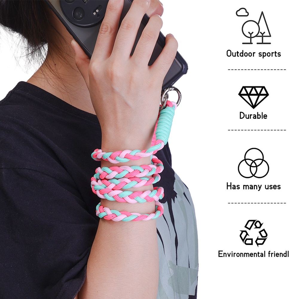 INS Style Colorful Braided Rope Crossbody Phone Lanyard Portable ...