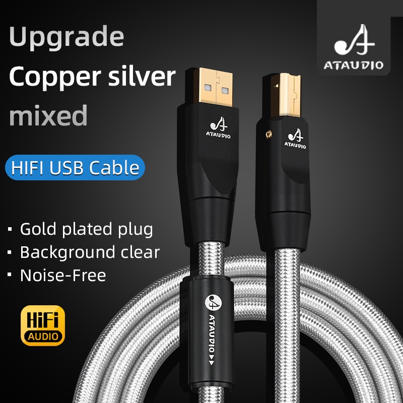 ATAUDIO Hifi USB Cable DAC A-B C-B C-C Digital AB Audio A to B high-end ...