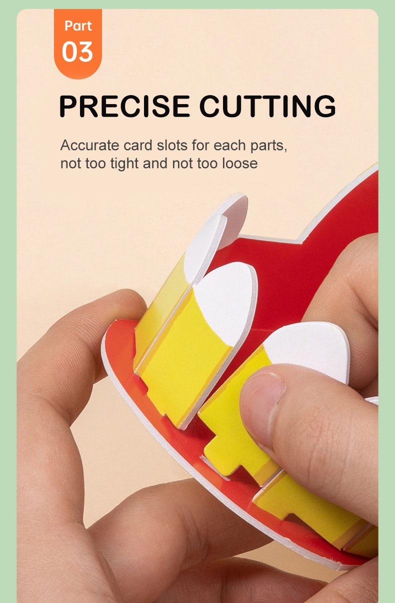 3D Animal paper puzzles for kids. DIY paper folding game. Educational ...