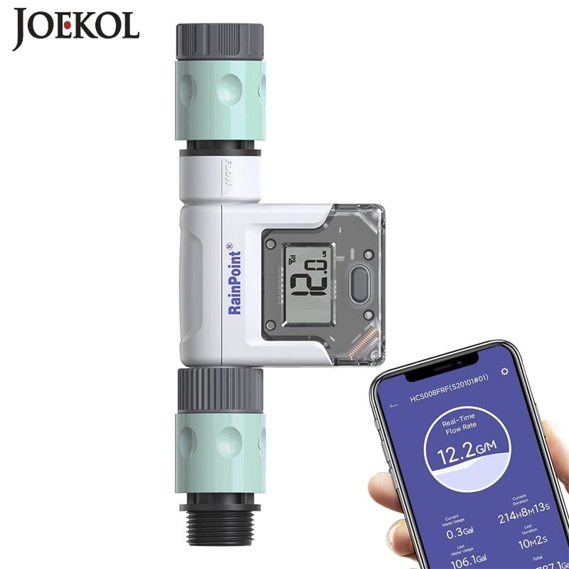 RAINPOINT WiFi Water Flow Meter, Smart Water Meter For Garden Hose