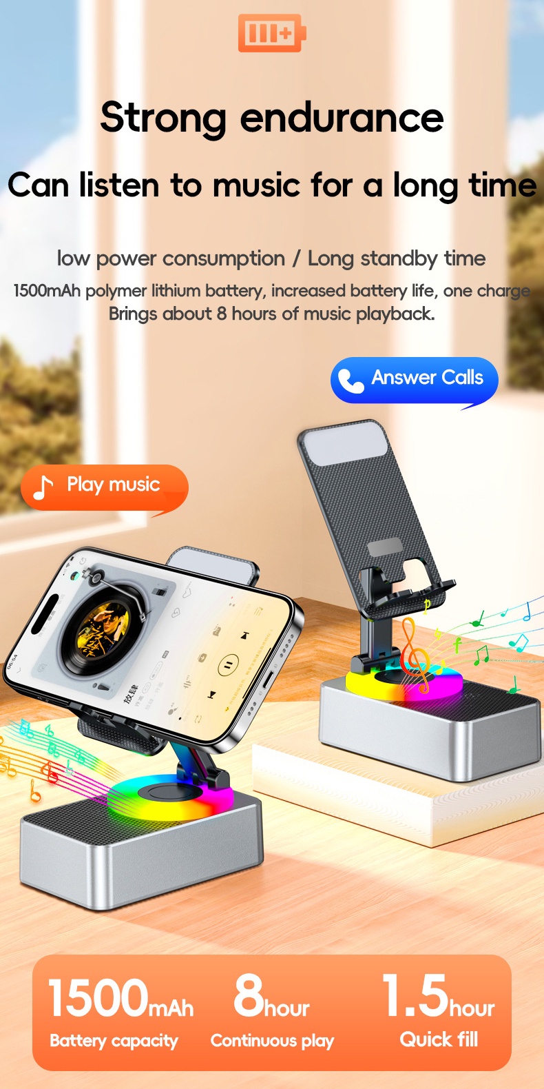 Newest BT Speaker With Phone Stand 3 In 1 Mobile Phone Holder ...