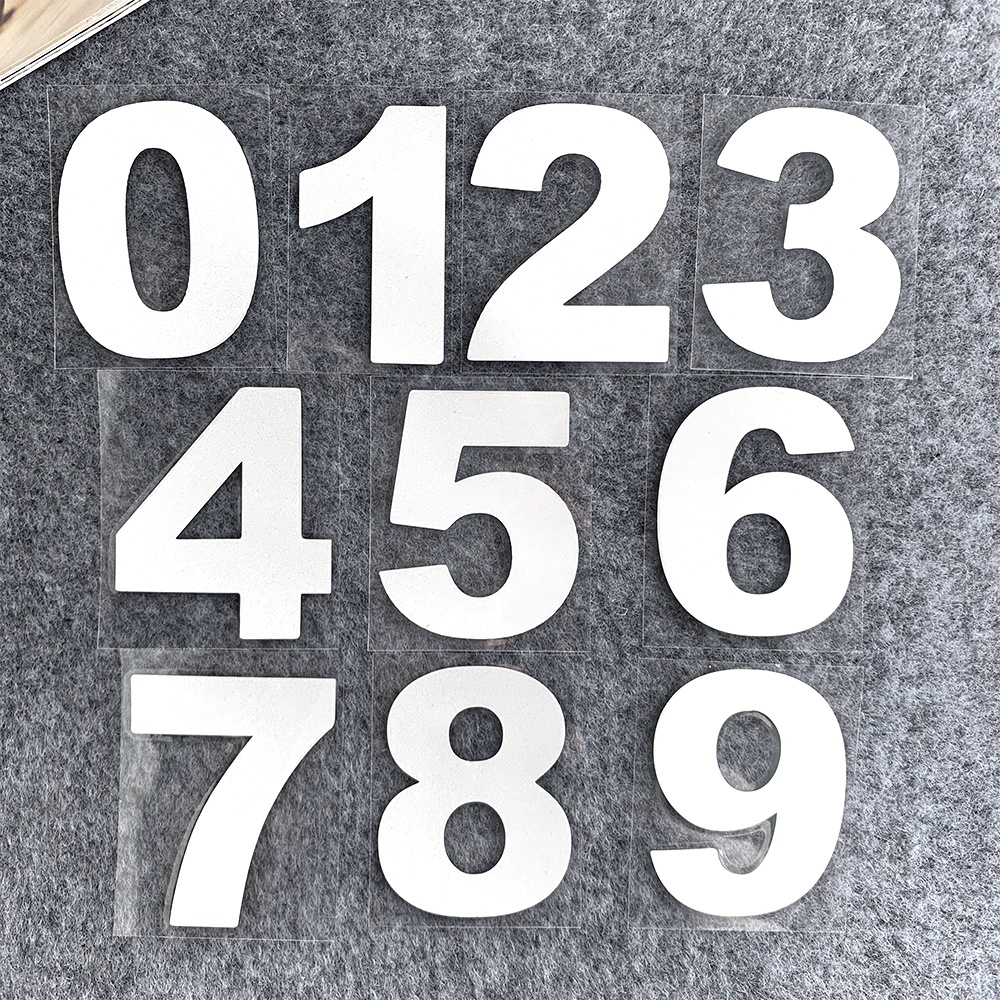Reflective Number Stickers Motorcycle Motor Bike Scooter Stickers ...
