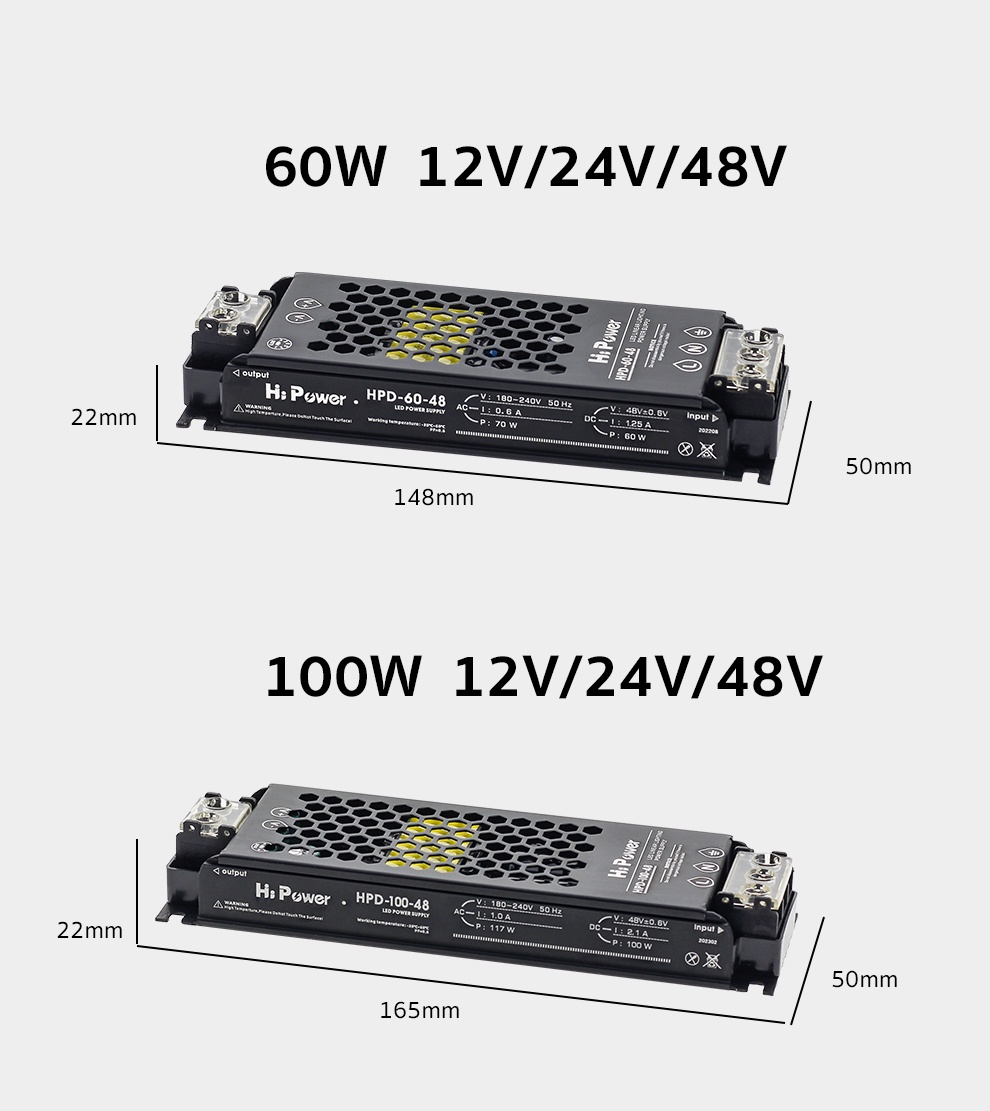 Glue Pouring LED Power Supply DC 12V 24V 48V 60W 100W 200W 300W 400W ...