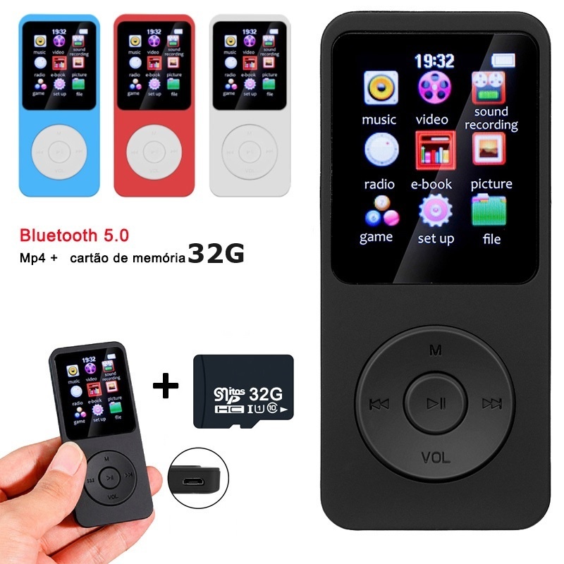Bluetooth 5.0 MP3 Mp4 Player HIFI Music Speakers Sport MP4 Media FM