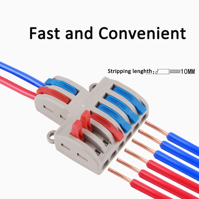 1PCS2 In 6 Out Fast Universal Wire Splitter Terminal Block SPL-62 ...