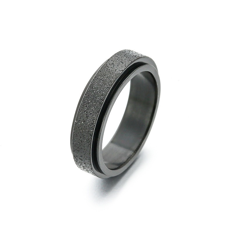 Anxiety Fidget Spinner Rings for Men Smooth Stainless Steel Spinning ...