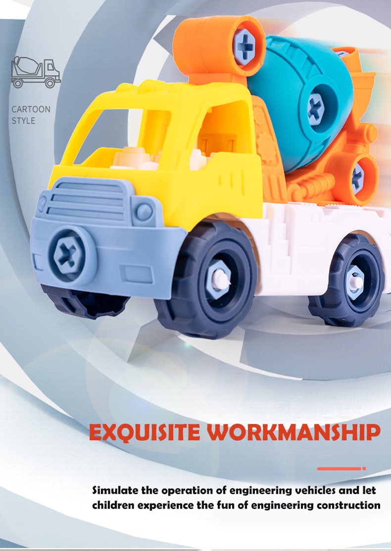DIY Service Truck,Assemble Car toy.Engineering, construction truck ...