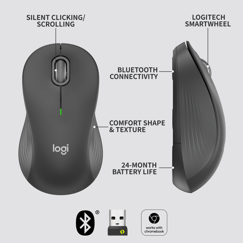 [Online Exclusive] Logitech M550 Signature Silent Bluetooth Wireless ...