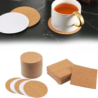 10Pcs Cork Coasters Square Cork Mat Self-adhesive DIY Backing Sheet for  Home Bar 