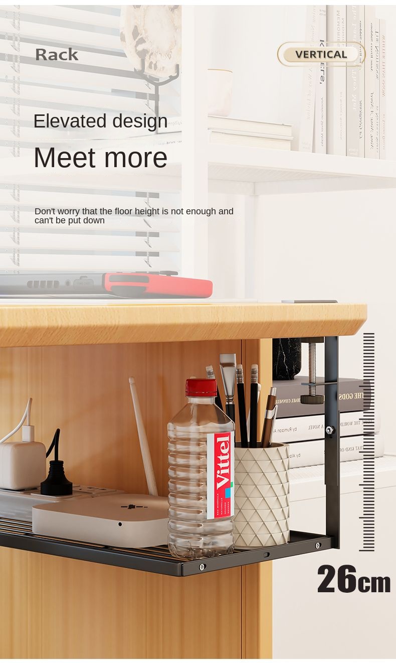 under-Desk Storage Rack Book Computer Desk Bottom Storage Cabinet Punch ...