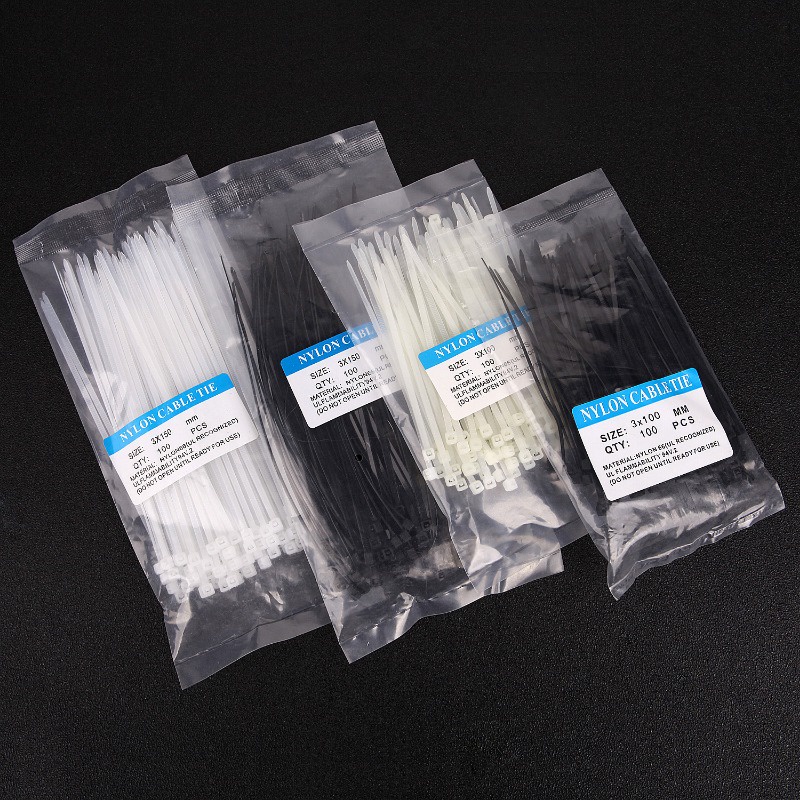 100Pcs DIY Nylon Markable Cable Tie Tag Labels / Adjustable Self ...