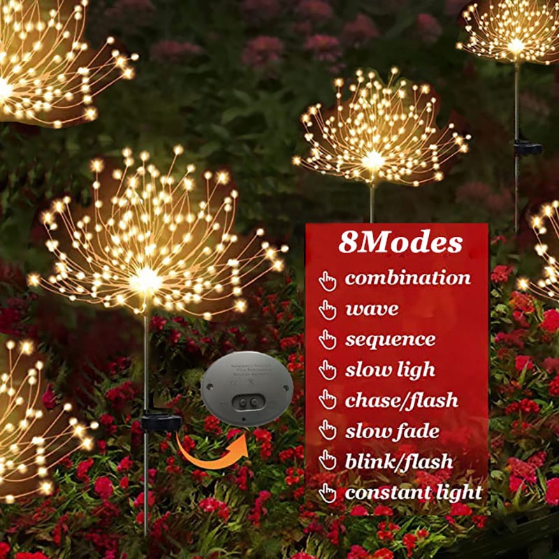 Solar Fireworks LED Garden Lights Outdoor Waterproof LED Firework Lamps ...
