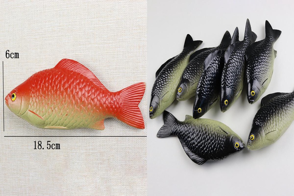 Plastic Fish Toy Realistic Fish Toy Realistic Black White Artificial ...
