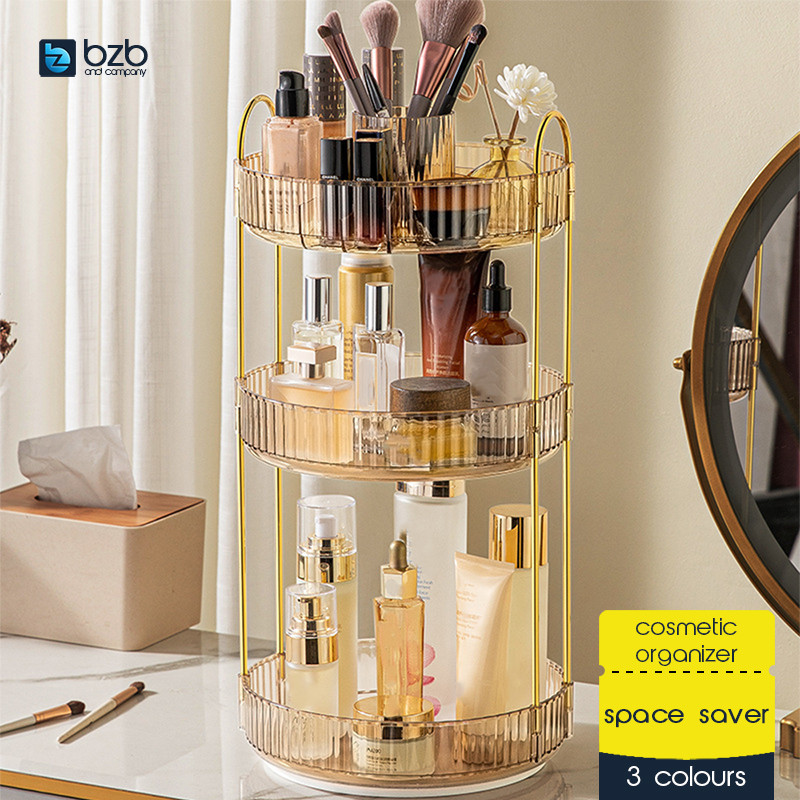 Rotatable Cosmetic Rack Spinning 360 Degree Makeup Storage Multipurpose ...