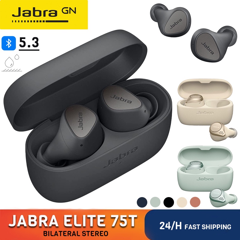 Jabra Elite 75t True Wireless Bluetooth Earphones Waterproof Fitness