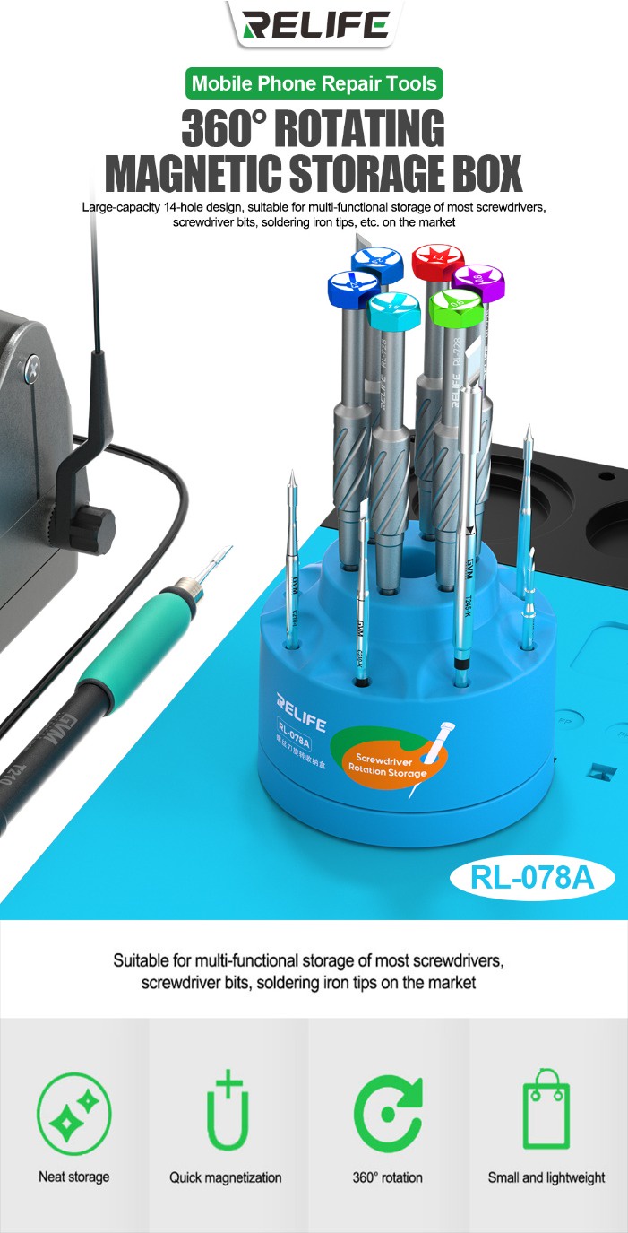 RELIFE RL-078A Screwdriver 360 Degree Rotating Maintenance Tools ...