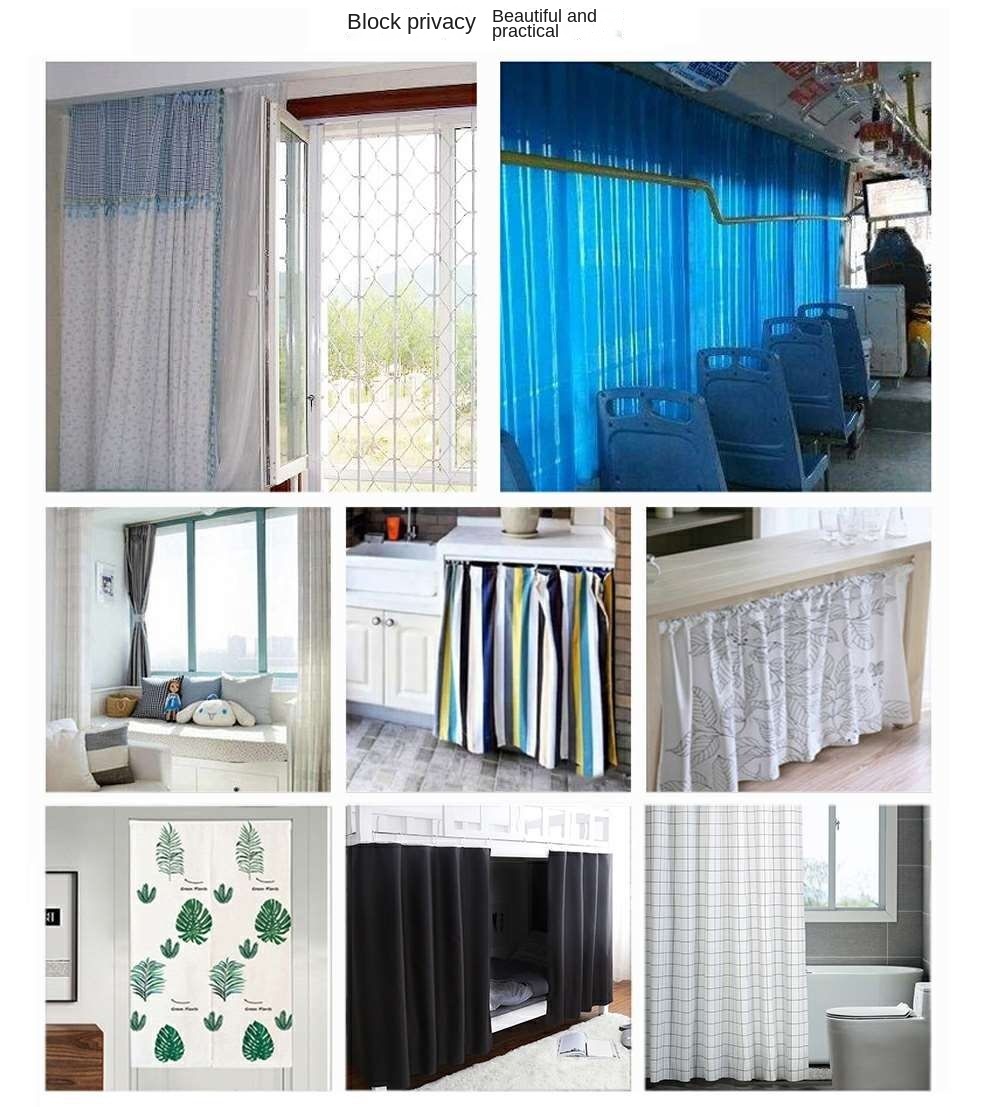 Curtain Hole-Free Installation Slide Rail Student Dormitory Pulley Side ...