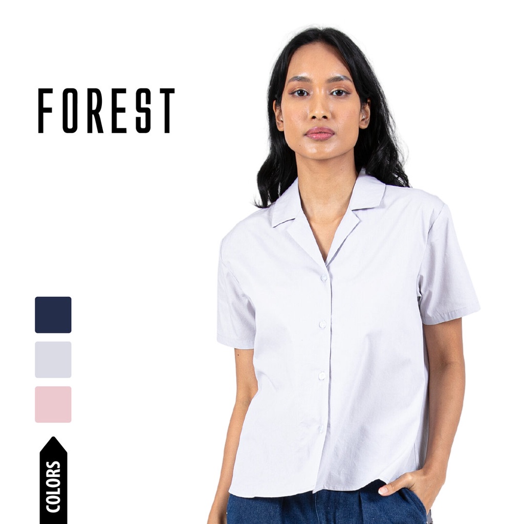 white collared short sleeve shirt womens