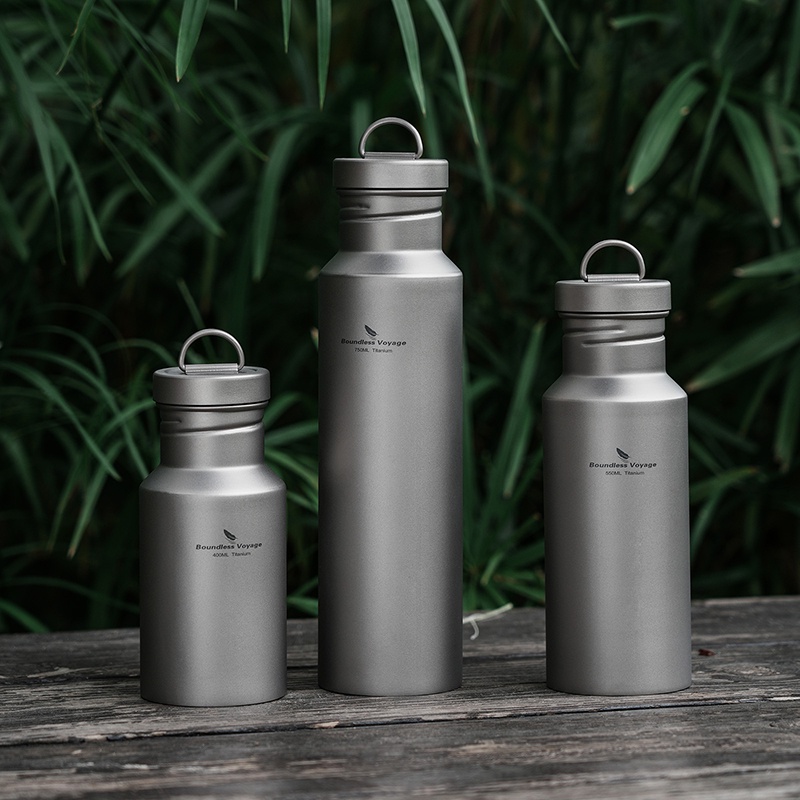 Boundless Voyage Titanium Water Bottle with Lid Wide Mouth Leak-Proof ...