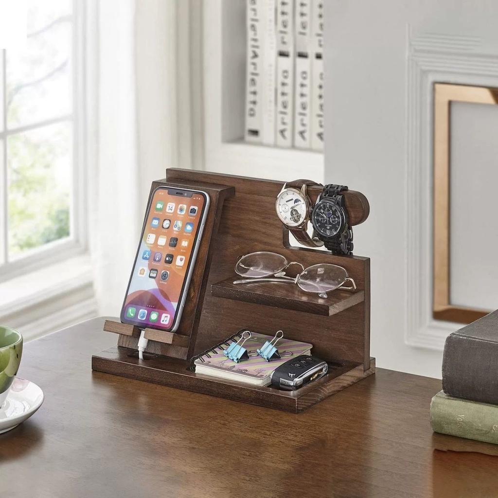 【Ready stock】Desktop creative storage rack multi functional watch key ...
