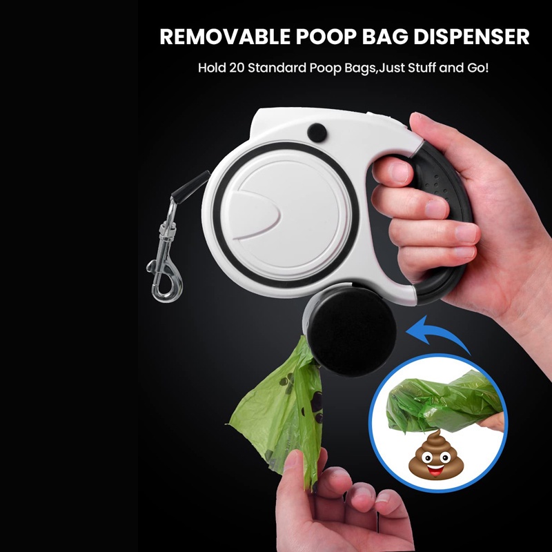 Benepaw Flashlight Retractable Dog Leash 360° No Tangle Anti-Slip ...