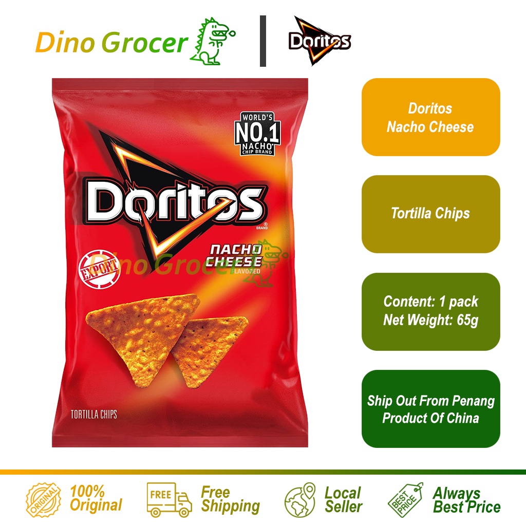 Doritos Tortilla Chips Nacho Cheese 65g Doritos Tortilla Chips Cheese ...