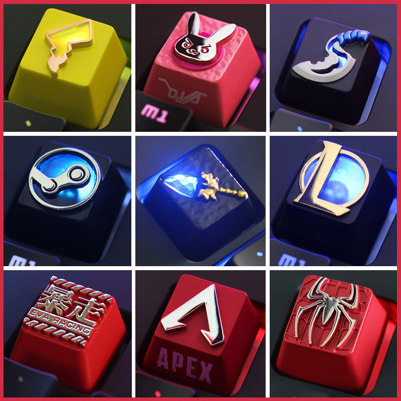 Translucent Keycap Zinc Aluminum Alloy Keycap LOL Marvel EAV/ROG ...