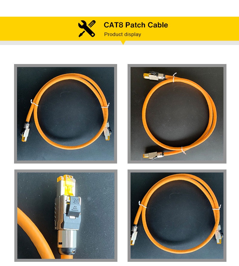 ZoeRax Cat8 Ethernet Patch Cable S/FTP 22AWG Double Shielded Solid ...