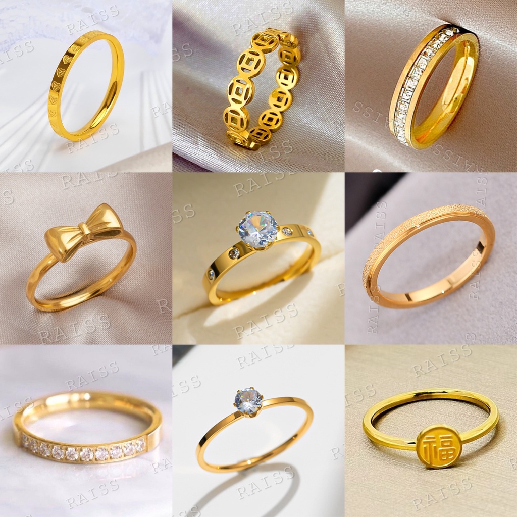 Gold Titanium Ring Stainless Steel Titanium Ring Design With