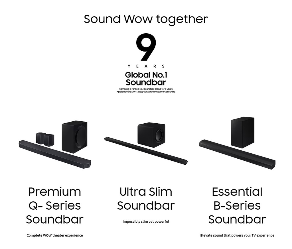 Ultra Slim Soundbar: Impossibly slim yet powerful