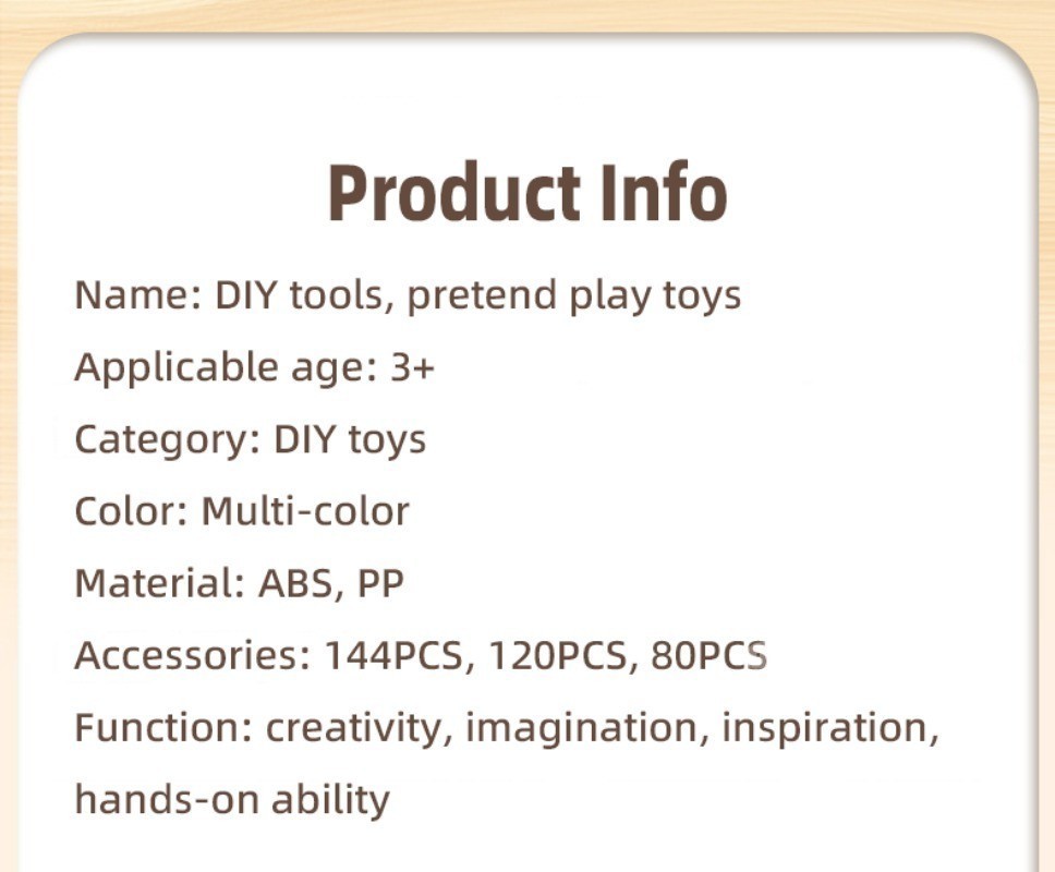 Kids Tool Toys Set with Box DIY Assembly Pretend Play Educational Toy ...