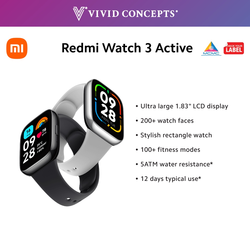 MY Set Xiaomi Redmi Watch 3 Active Shopee Singapore